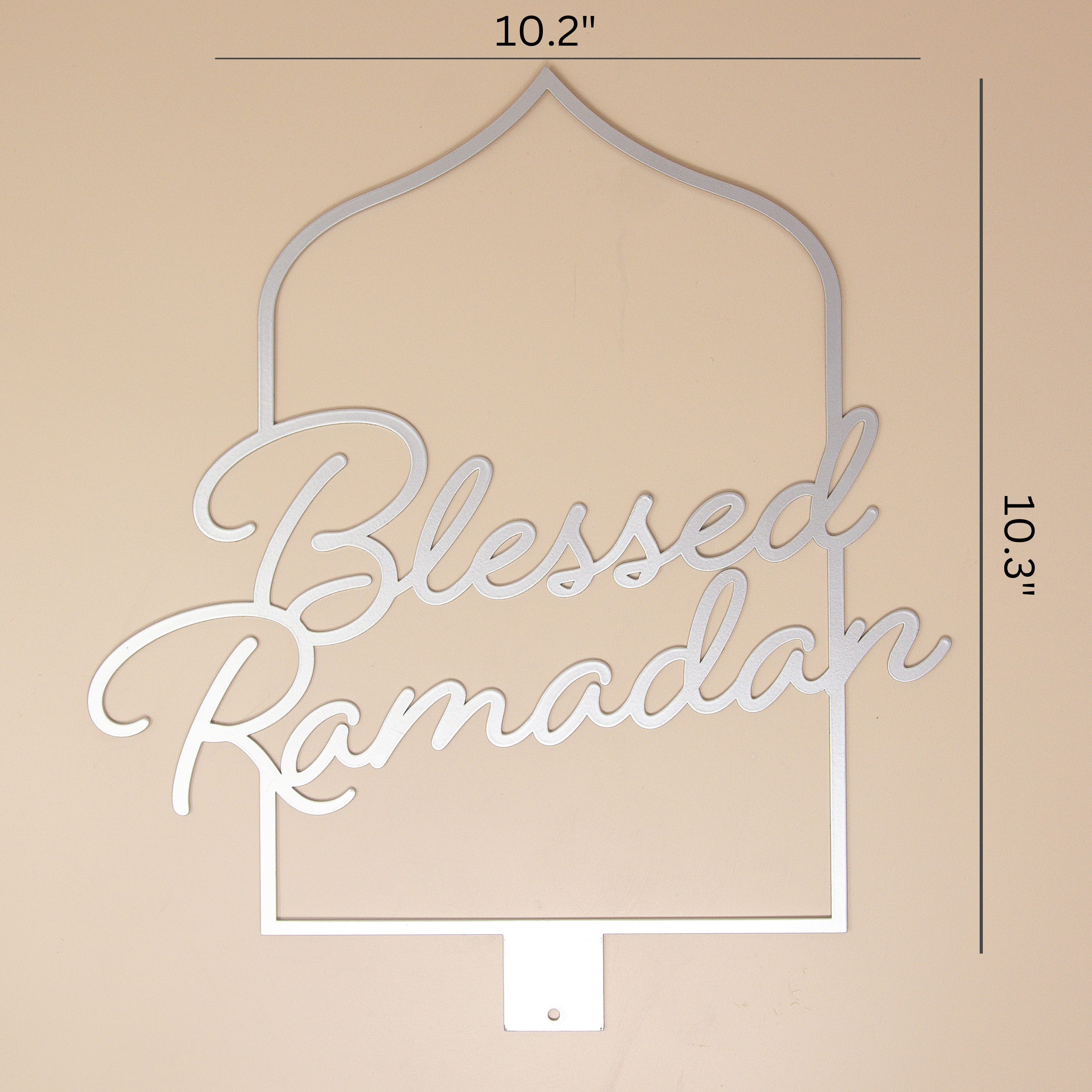 Blessed Ramadan English Calligraphy - Silver