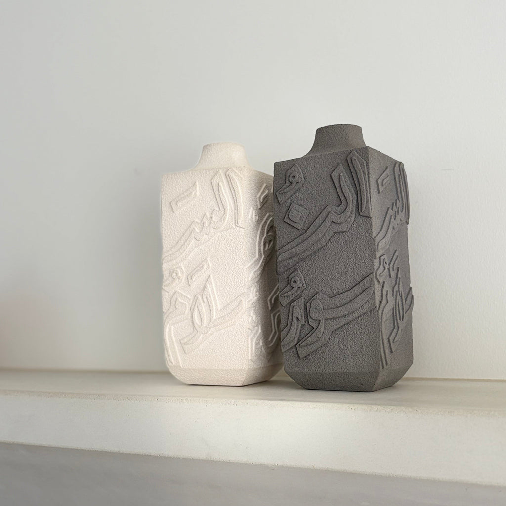 Artisan Calligraphy Vase Graphite