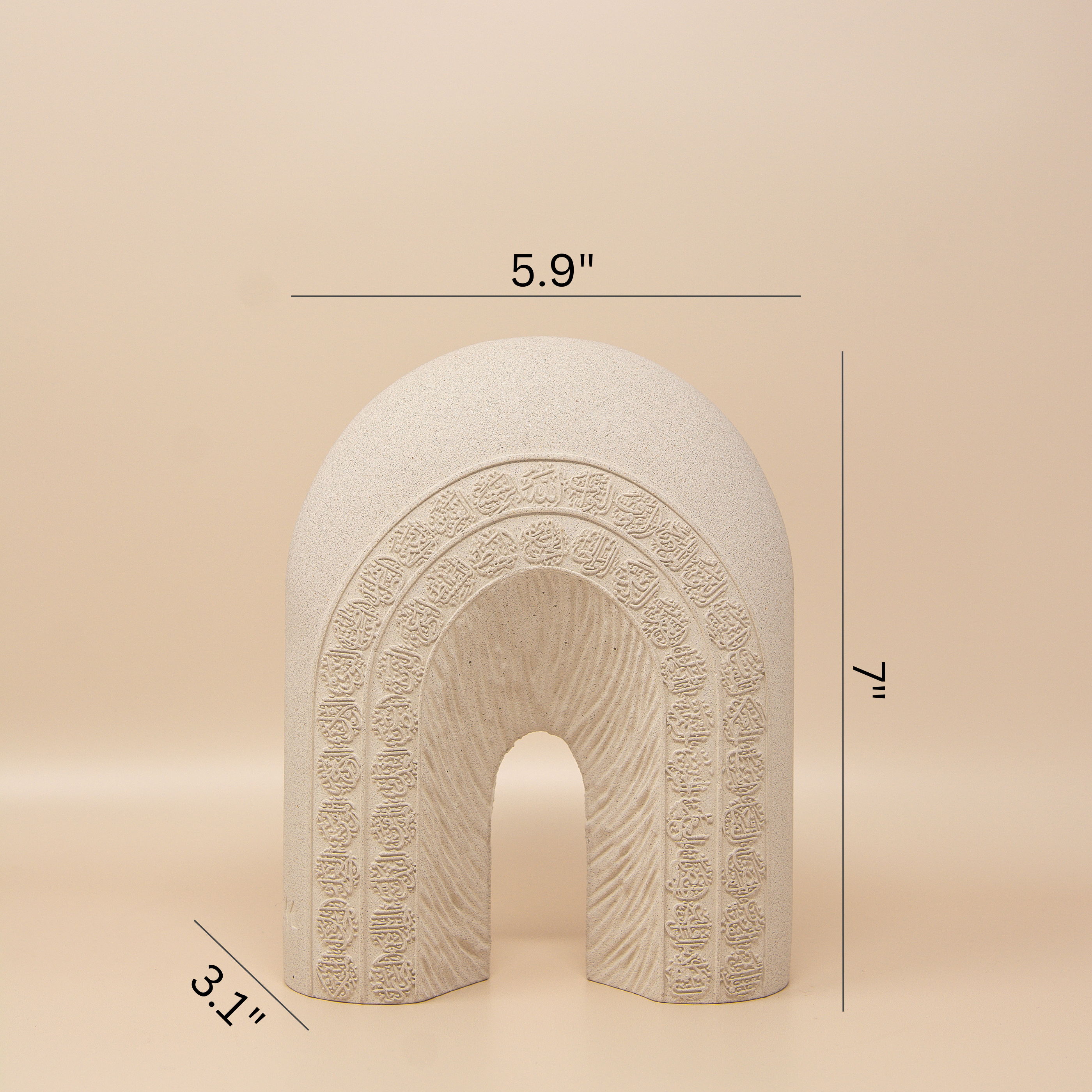 Calligraphy Arch Al-Asma-ul-Husna (Names of Allah) Base/ Sculpture  Graphite / Charcoal