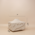 Artisan Calligraphy Base/Candle Holder Off-White