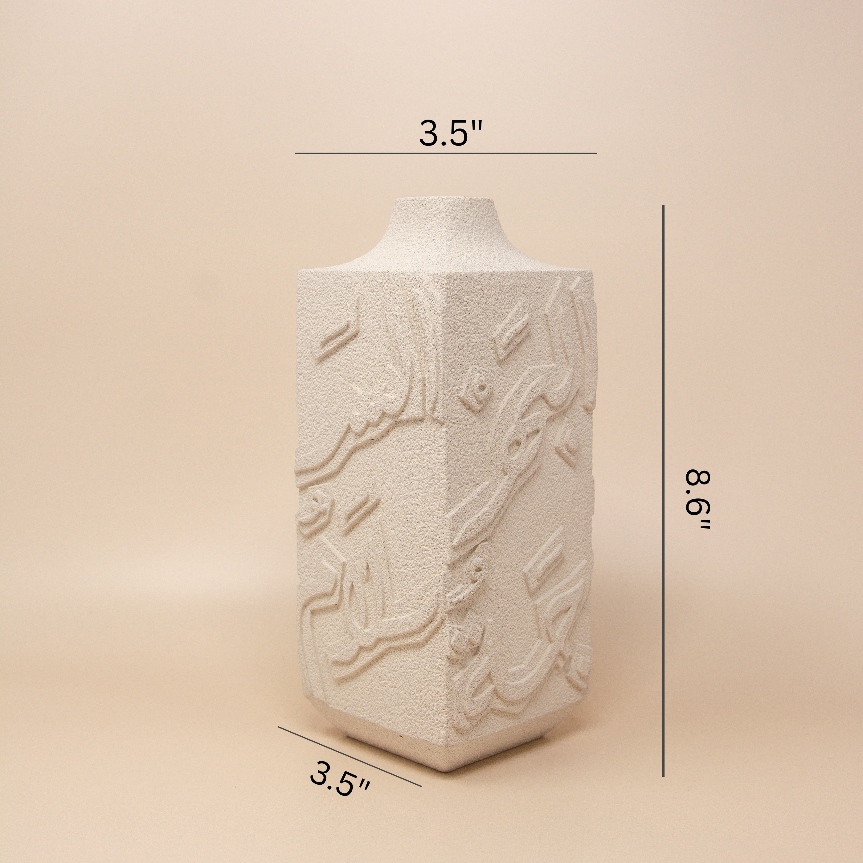 Artisan Calligraphy Vase Off-White