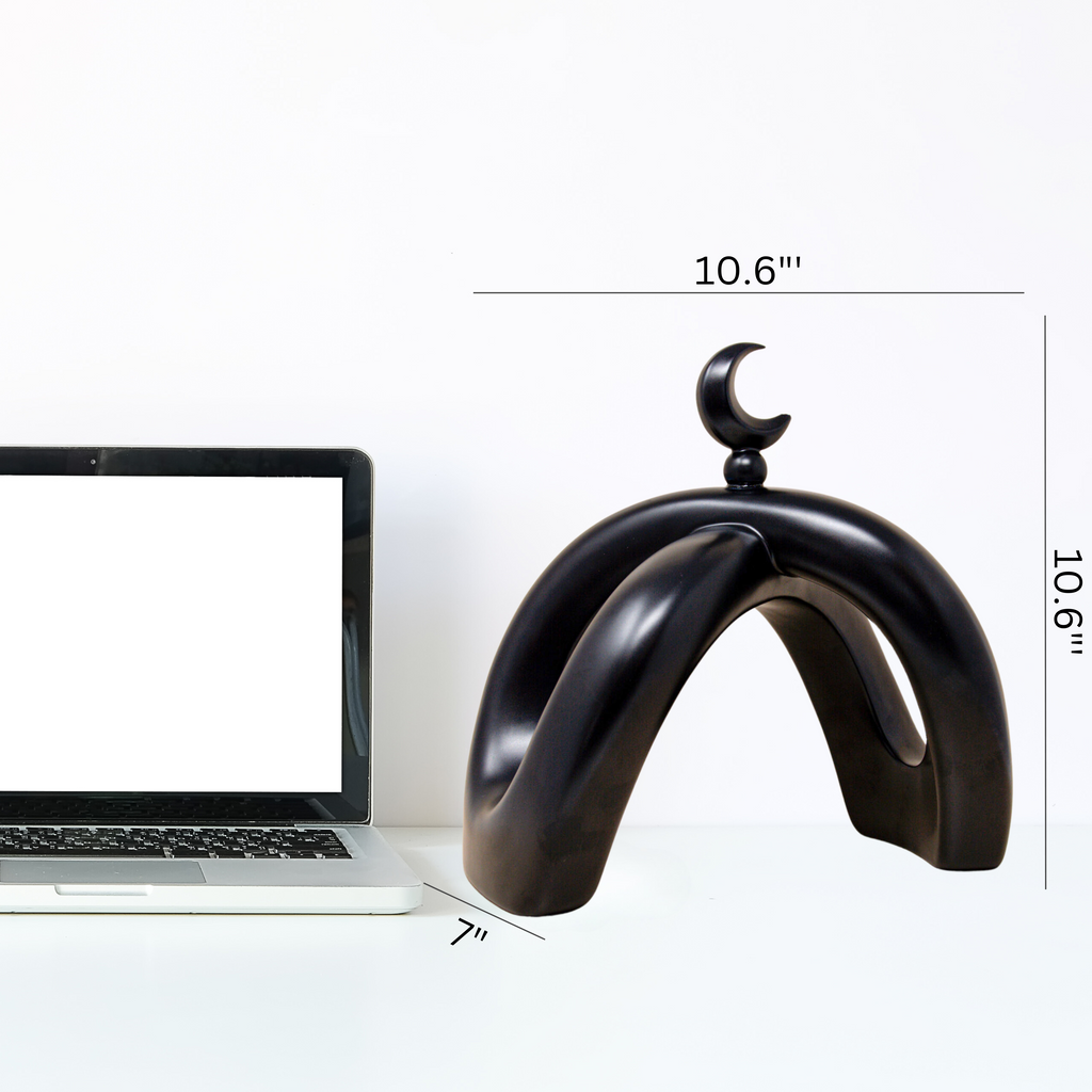 Crescent Knot Sculpture: Black