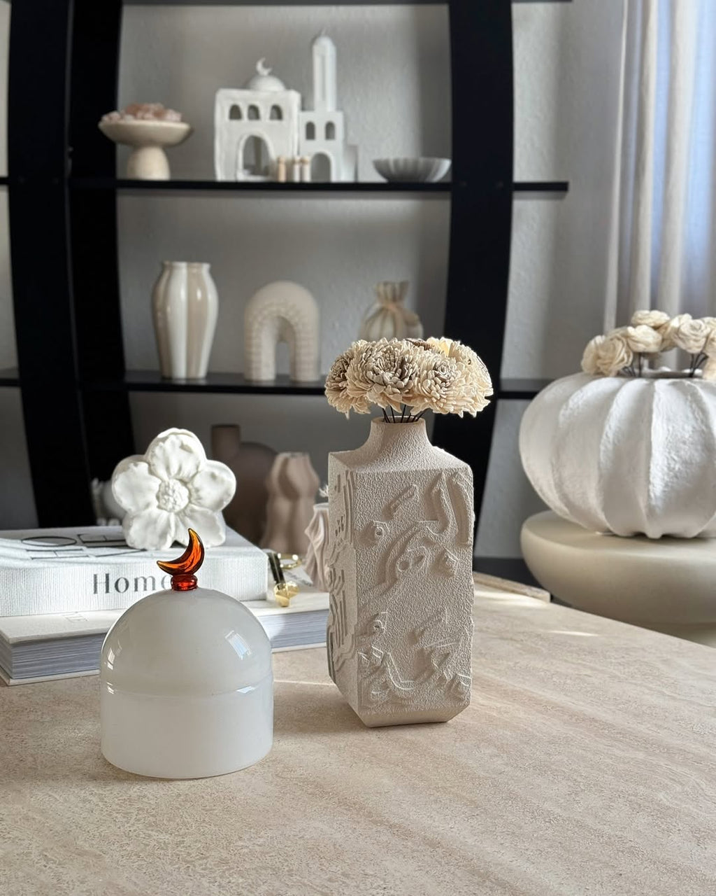 Artisan Calligraphy Vase Off-White