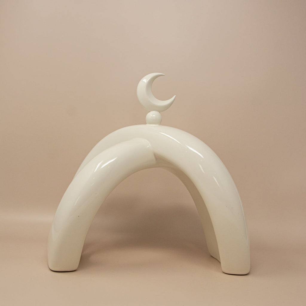 Crescent Knot Sculpture: Cream