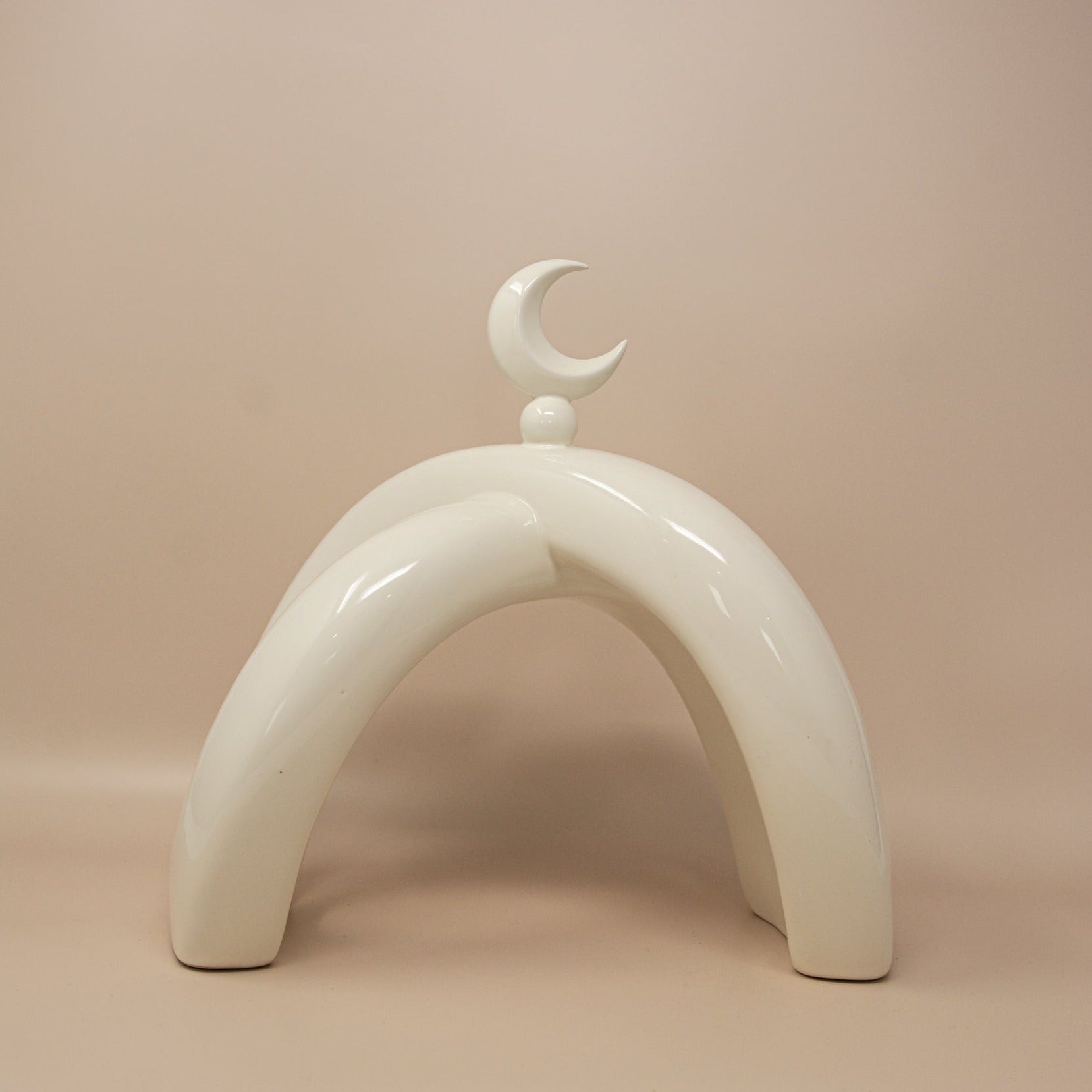 Crescent Knot Sculpture: Cream