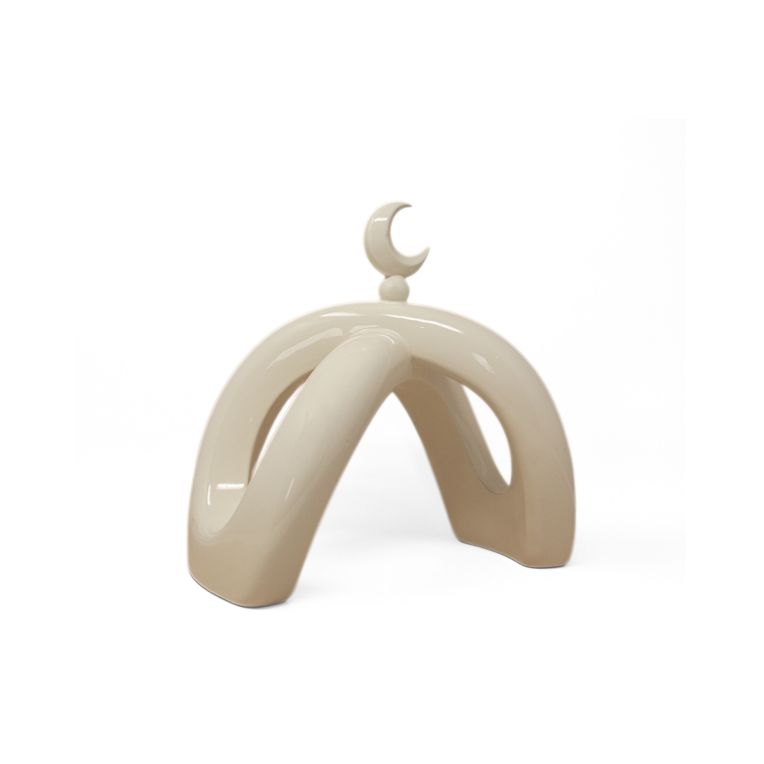 Crescent Knot Sculpture: Cream