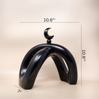 Crescent Knot Sculpture: Black
