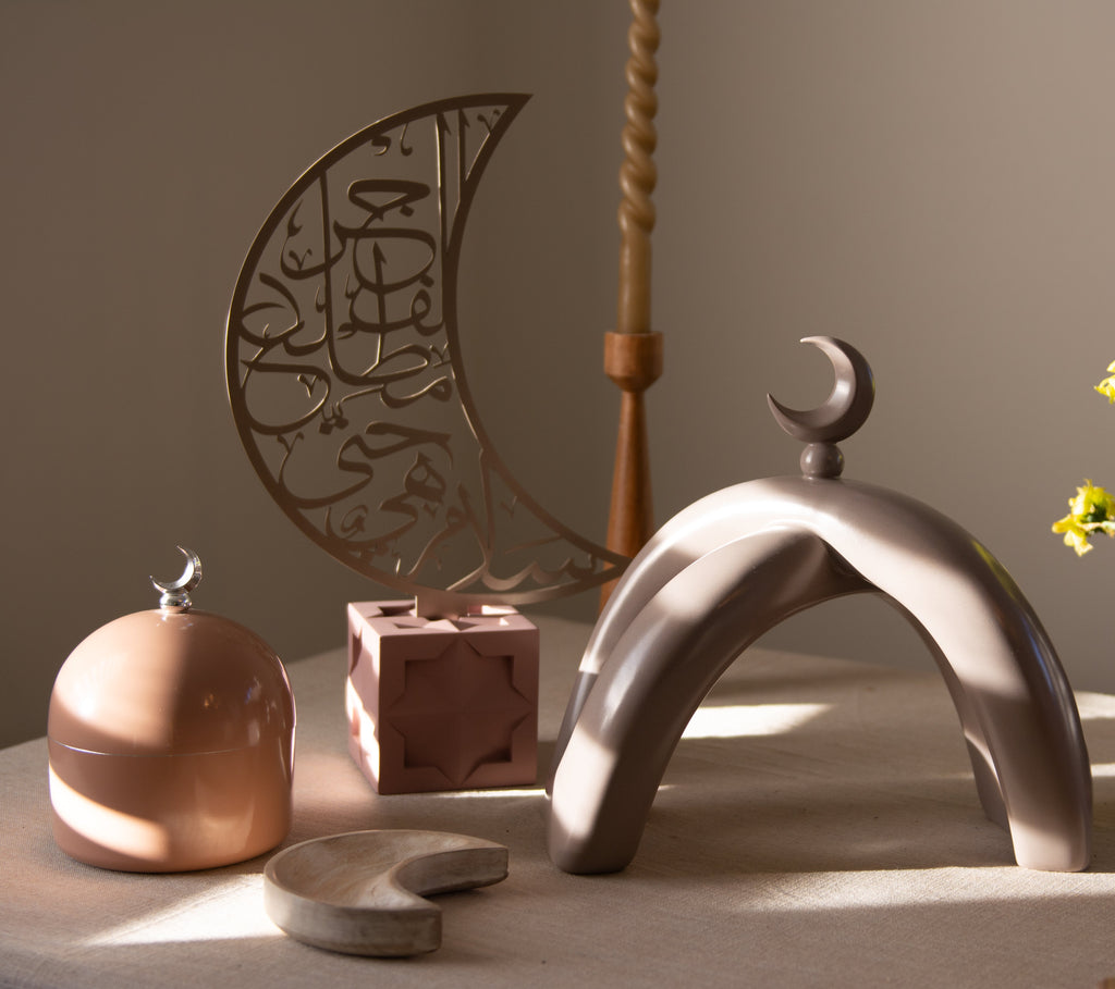 Islamic Geometric Base/Candle Holder - Cube/Pink
