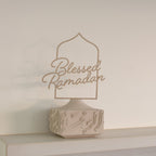 Blessed Ramadan English Calligraphy - Gold