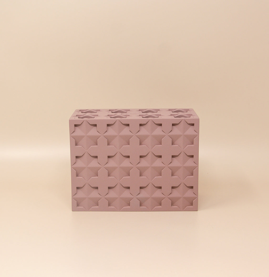 Islamic Geometric Base/Candle Holder - Rectangle/Pink