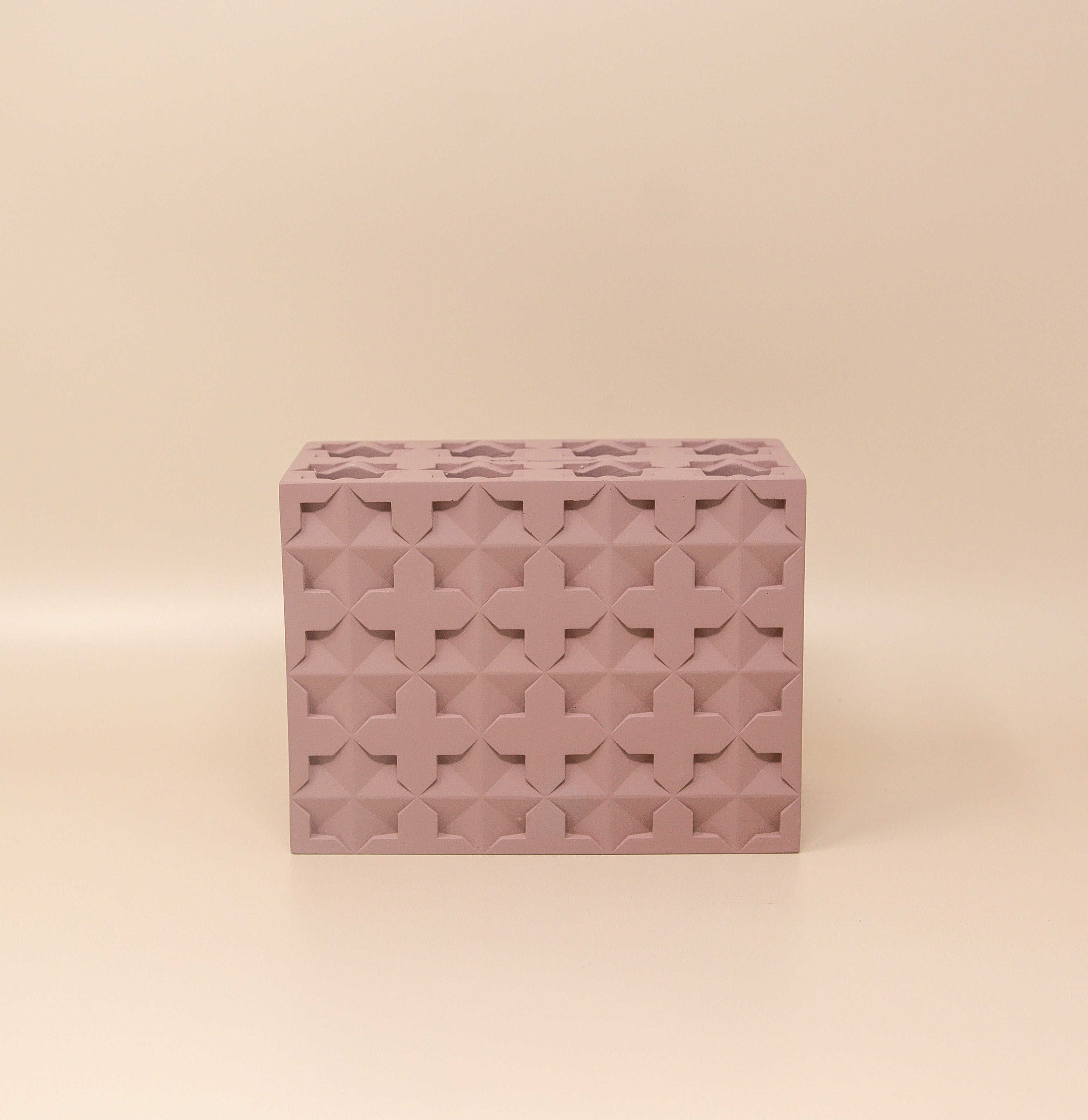 Islamic Geometric Base/Candle Holder - Rectangle/Pink