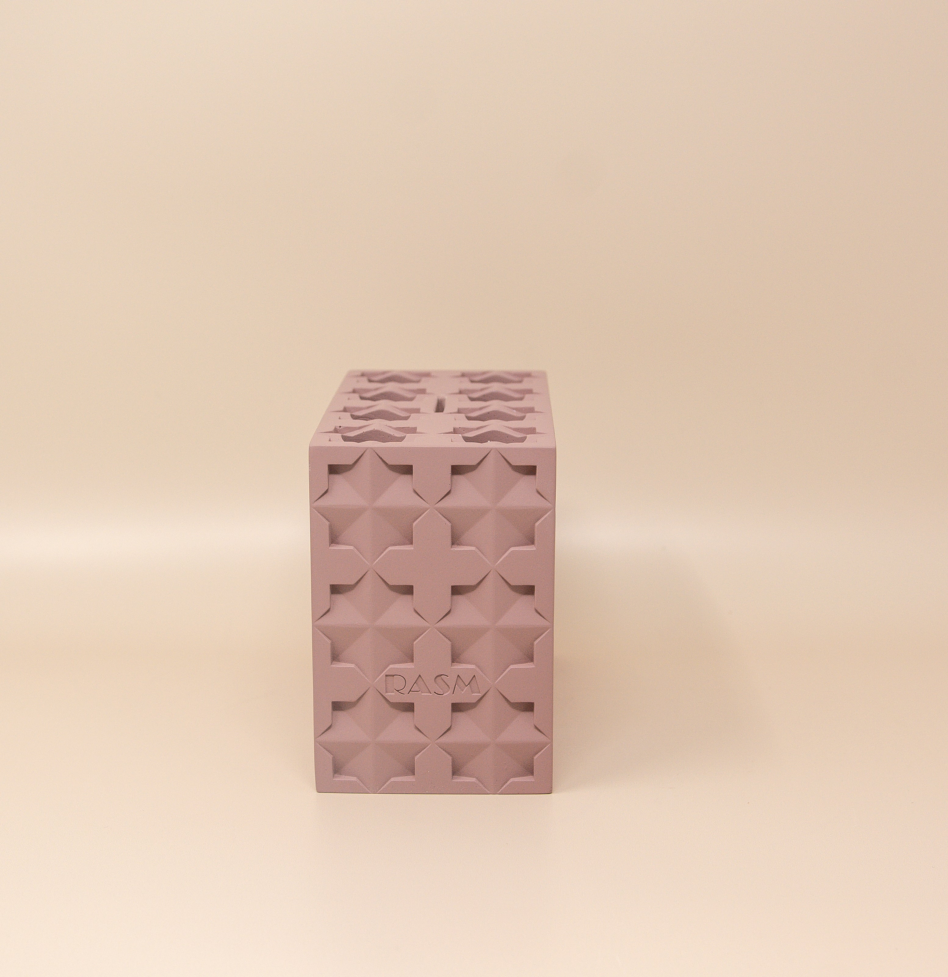 Islamic Geometric Base/Candle Holder - Rectangle/Pink