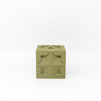 Islamic Geometric Base/Candle Holder - Cube/Green