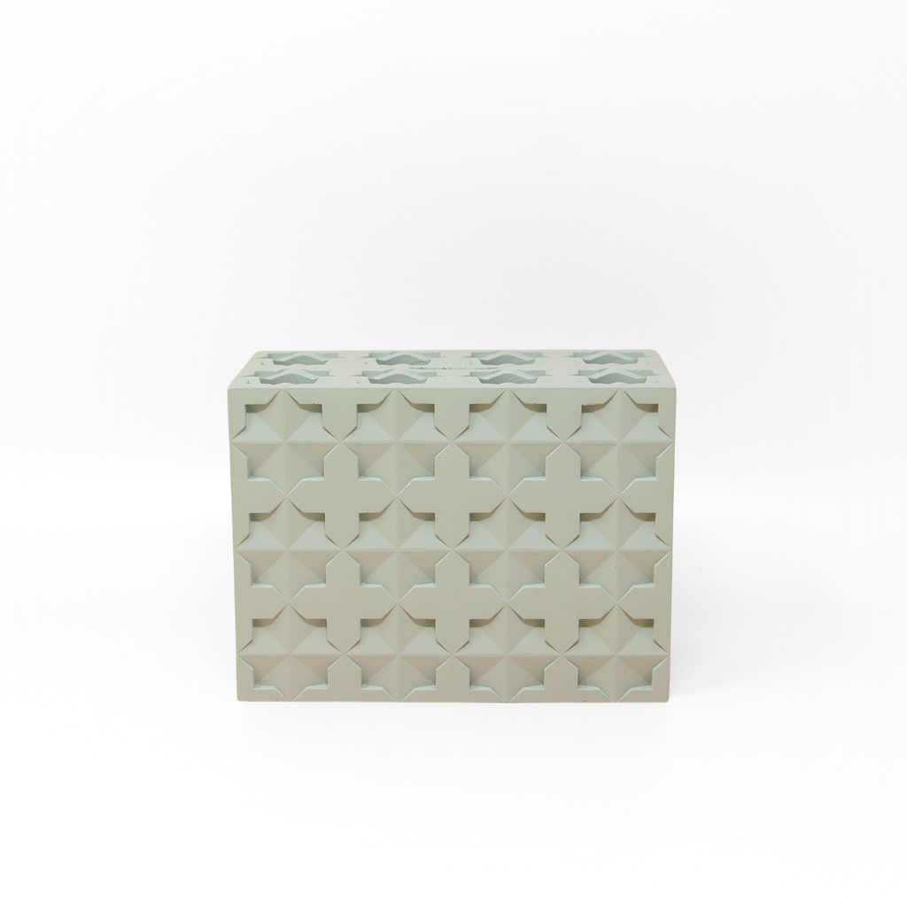 Islamic Geometric Base/Candle Holder - Rectangle Light Blue