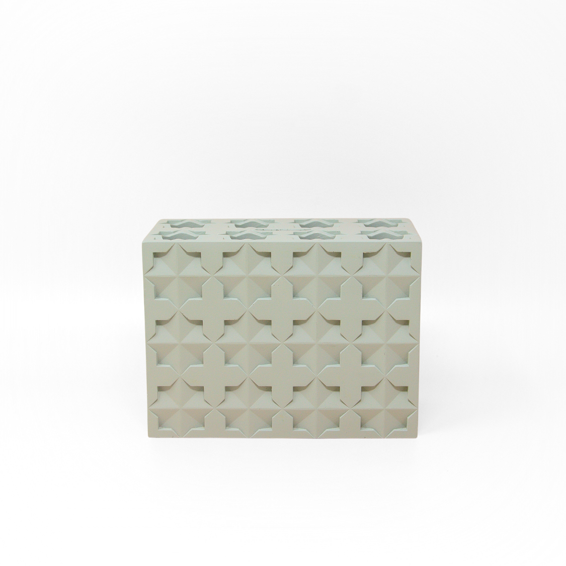 Islamic Geometric Base/Candle Holder - Rectangle Light Blue