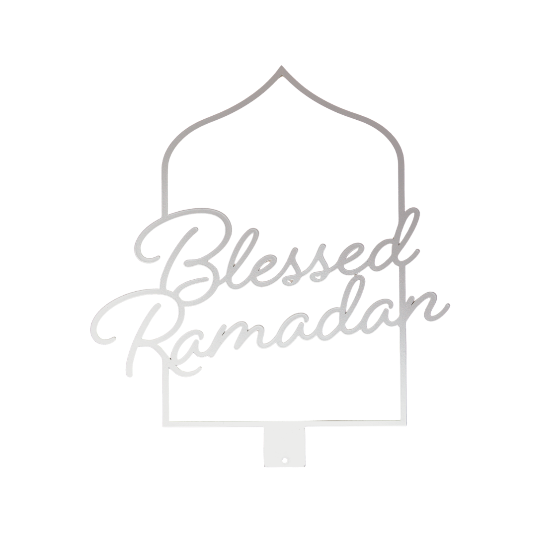 Blessed Ramadan English Calligraphy - Silver