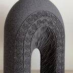 Calligraphy Arch Al-Asma-ul-Husna (Names of Allah) Base/ Sculpture  Graphite / Charcoal