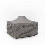 Artisan Calligraphy Base/Candle Holder Graphite / Charcoal