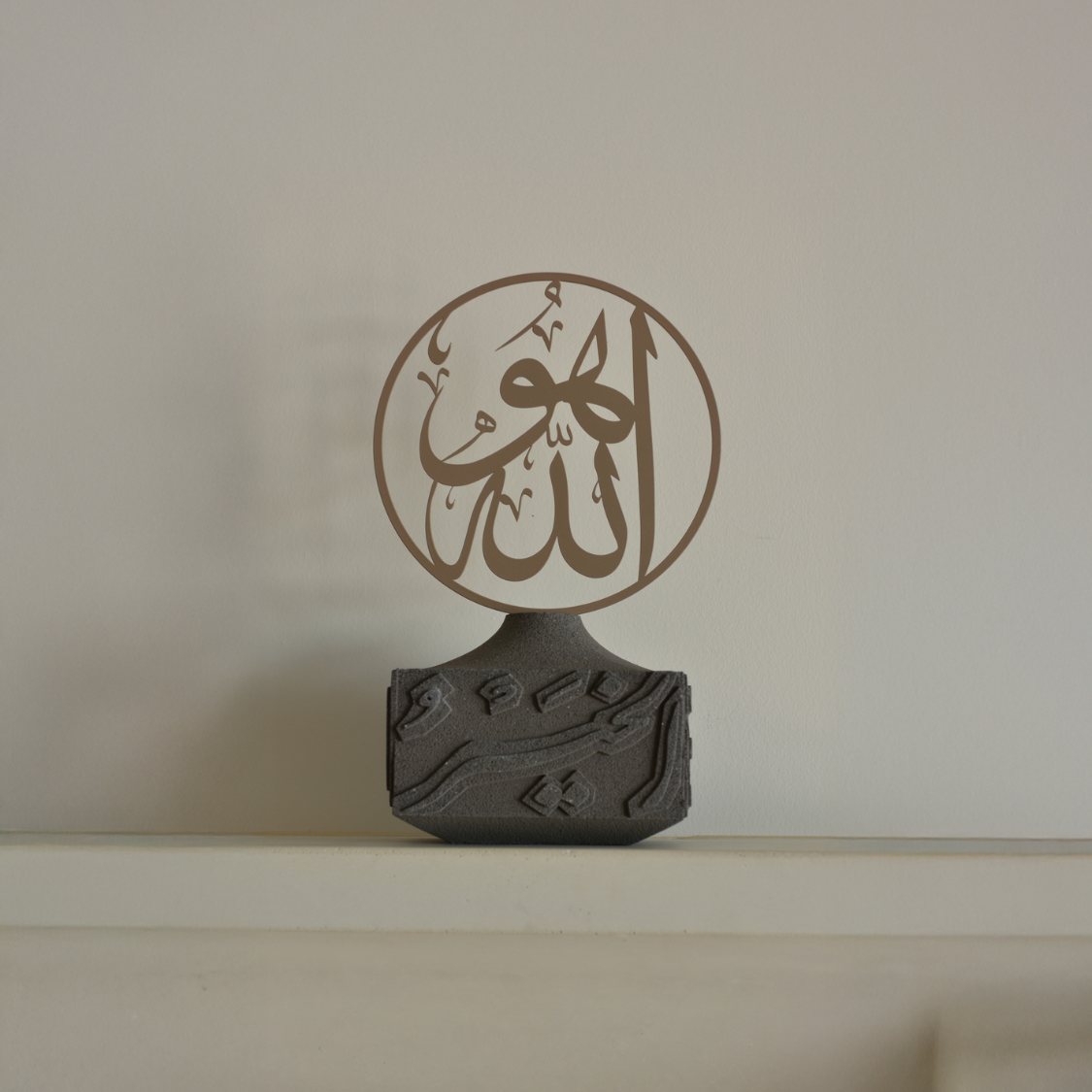 Artisan Calligraphy Base/Candle Holder Graphite / Charcoal