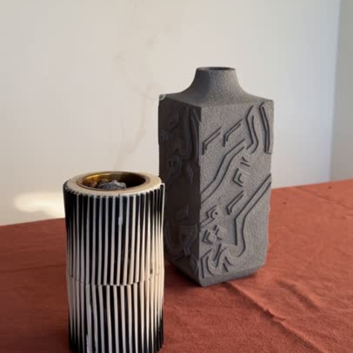 Artisan Calligraphy Vase Graphite