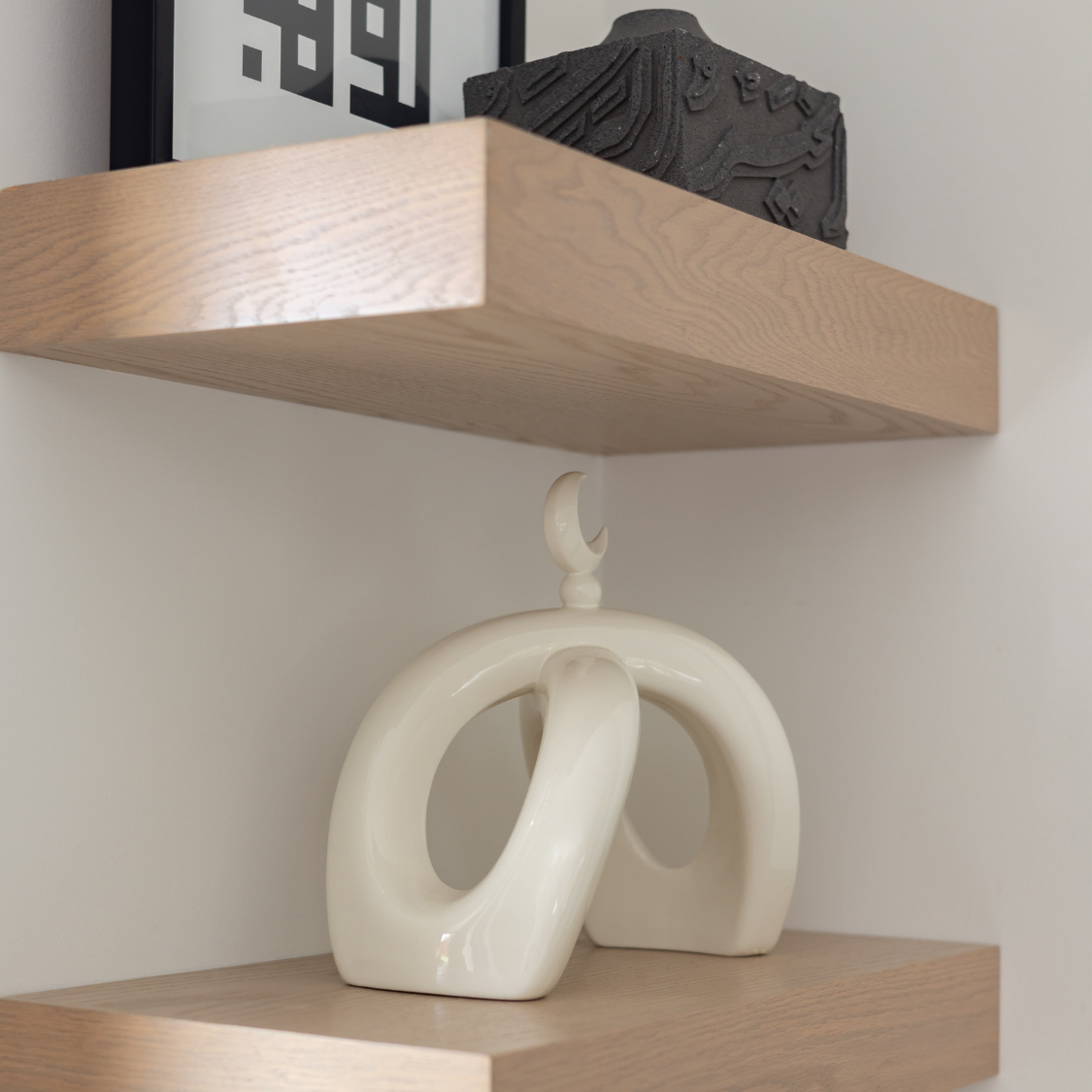 Crescent Knot Sculpture: Cream