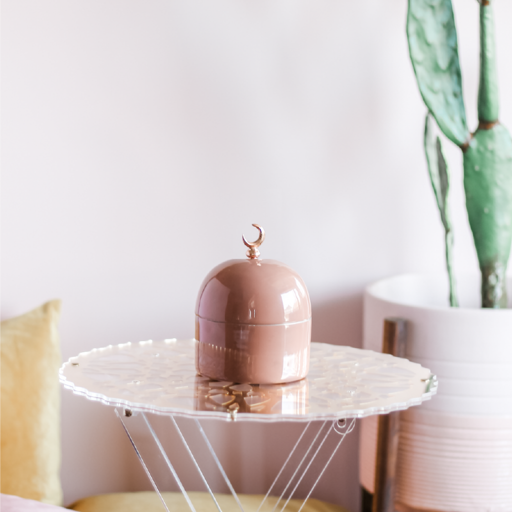 Moon Dome Jar - Terracotta Rose