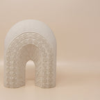 Calligraphy Arch Al-Asma-ul-Husna (Names of Allah) Base/ Sculpture Natural Beige
