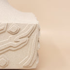 Artisan Calligraphy Base/Candle Holder Off-White