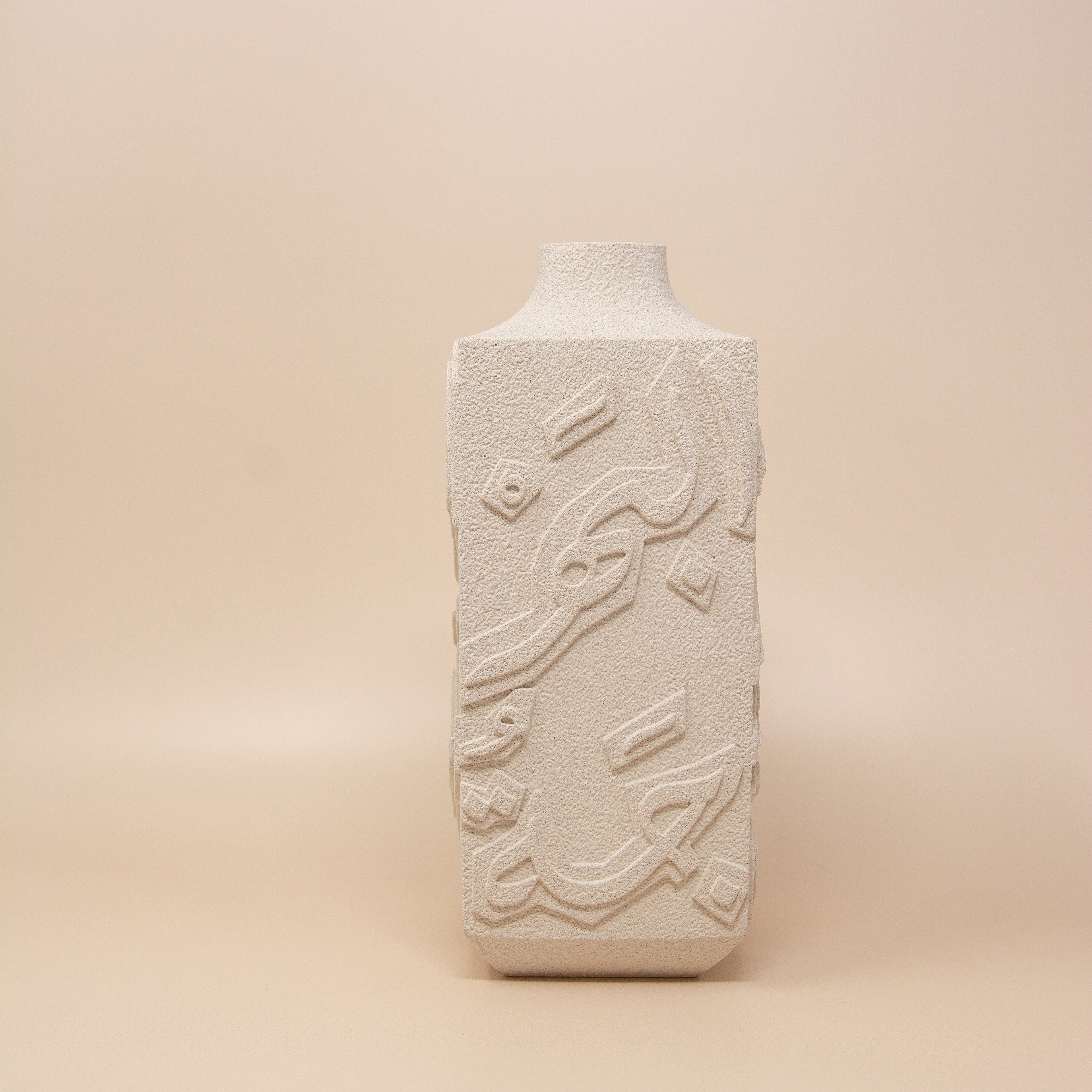 Artisan Calligraphy Vase Off-White