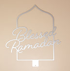 Blessed Ramadan English Calligraphy - Silver